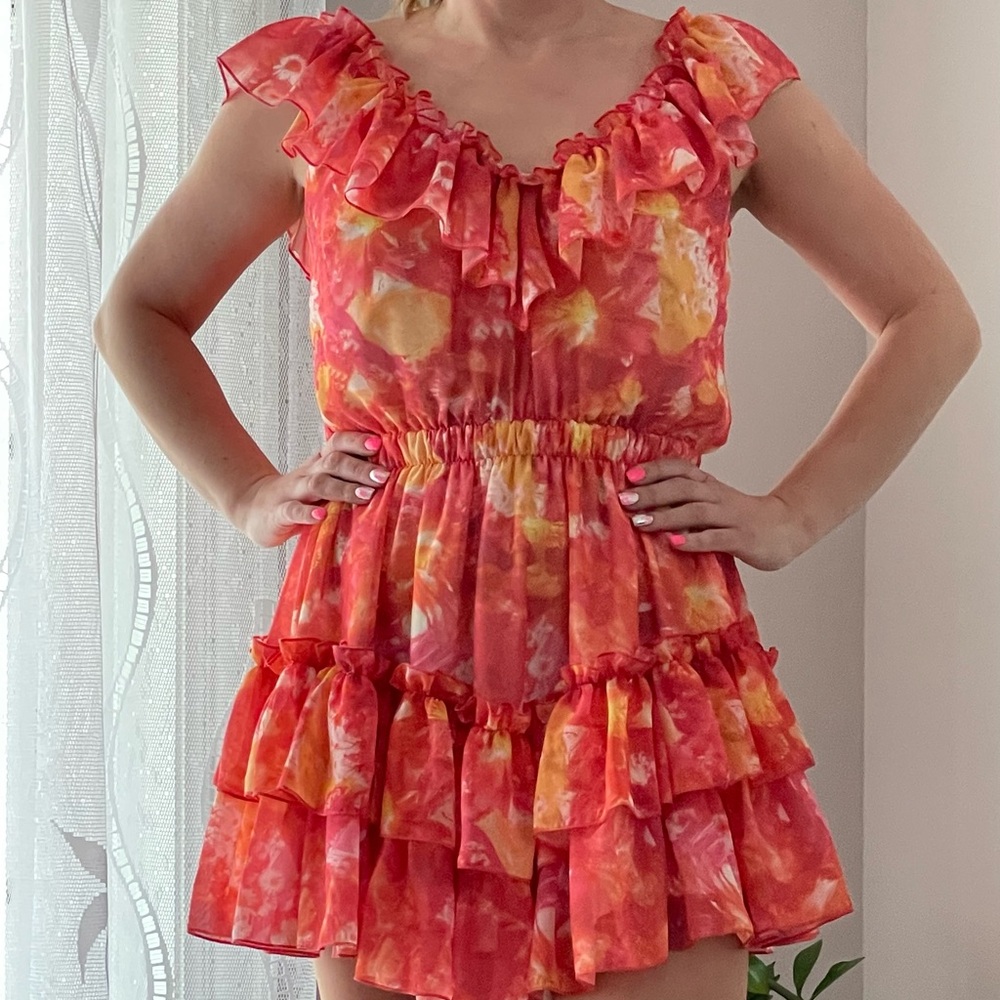 New multicolor mini dress